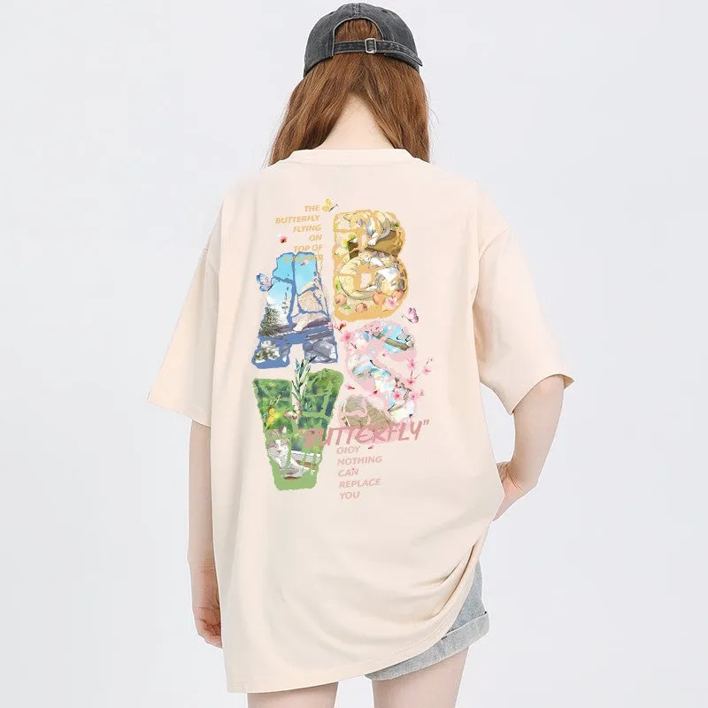 Alphabet unisex T-shirt design feel