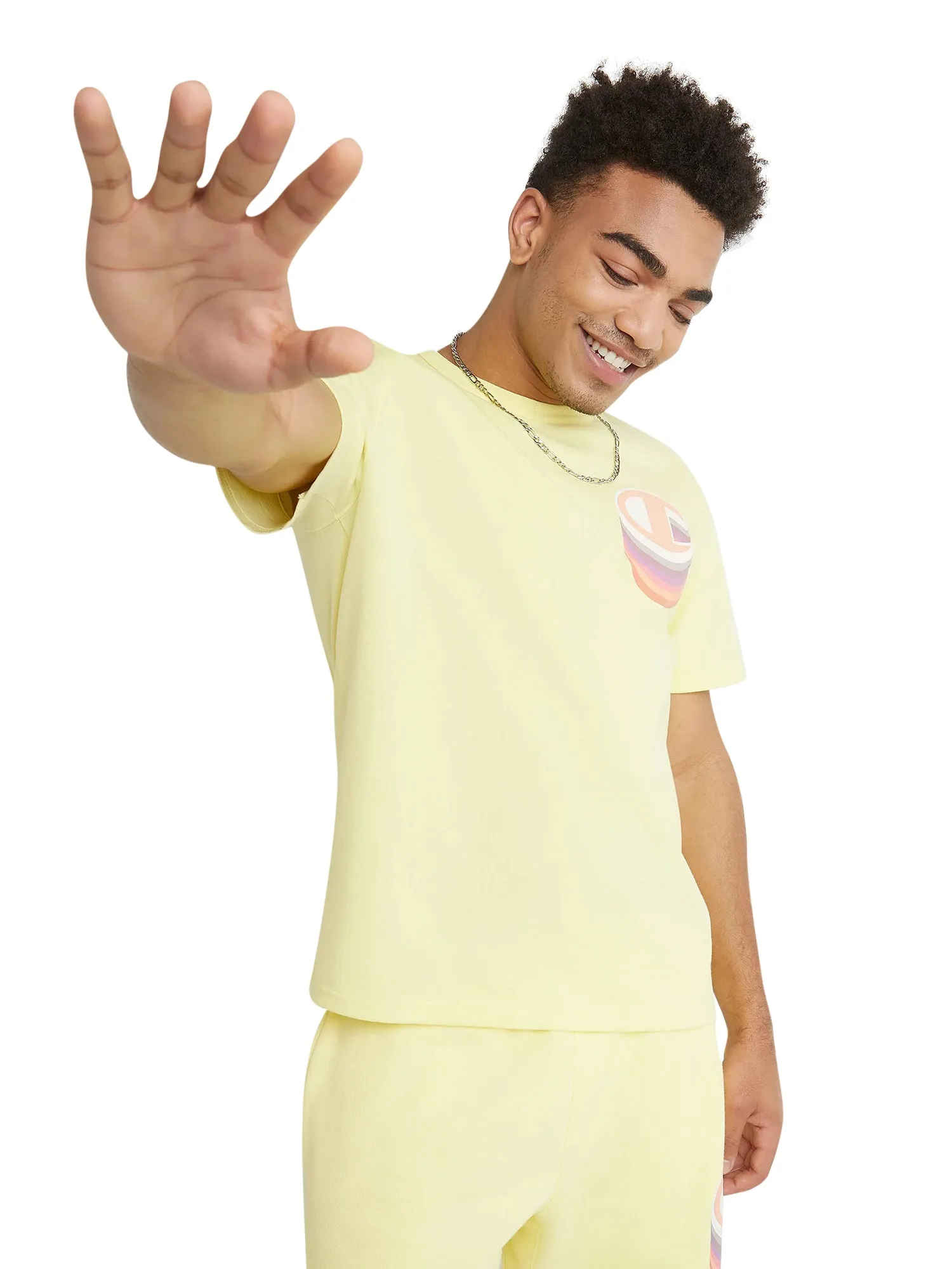 Champion Men's Heritage T-Shirt Puff C Logo