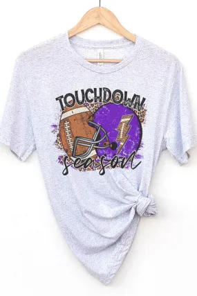Game Day Purple Helmet Touchdown Season Tee