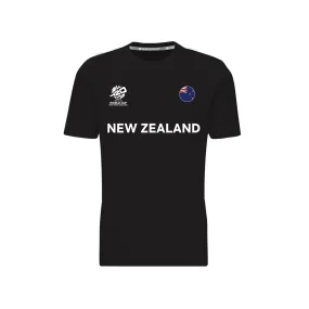 ICC T20 New Zealand Cricket Country Jersey Black T-shirt
