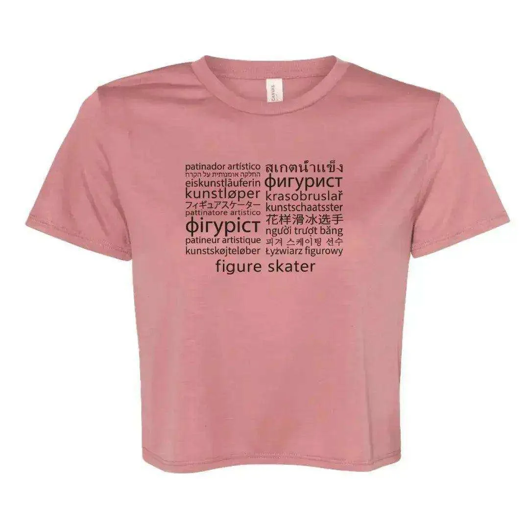 Languages Flowy Crop Tee