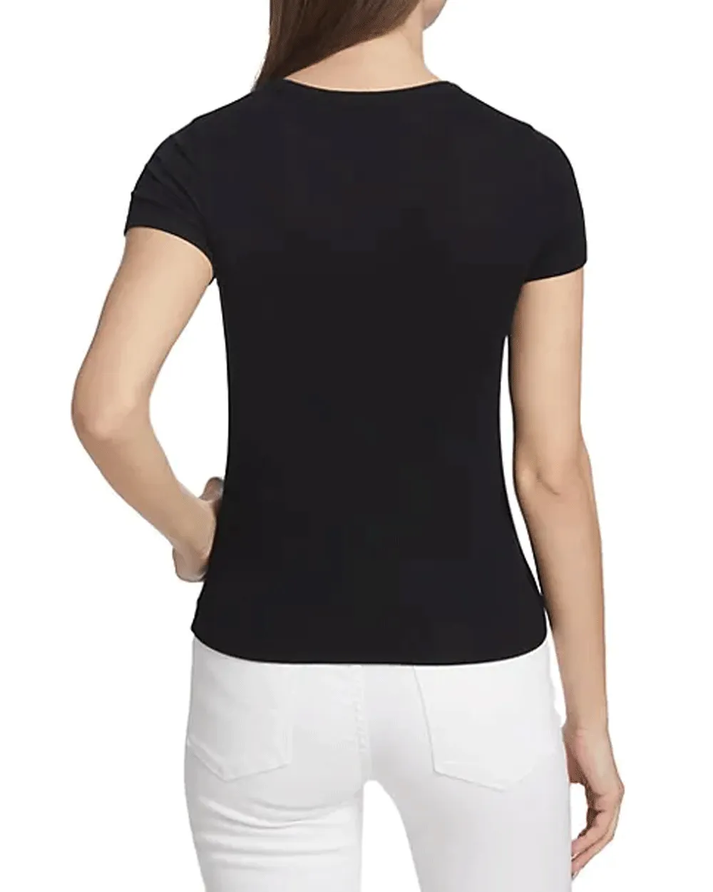 Noir Ribbed Shrunken Tee