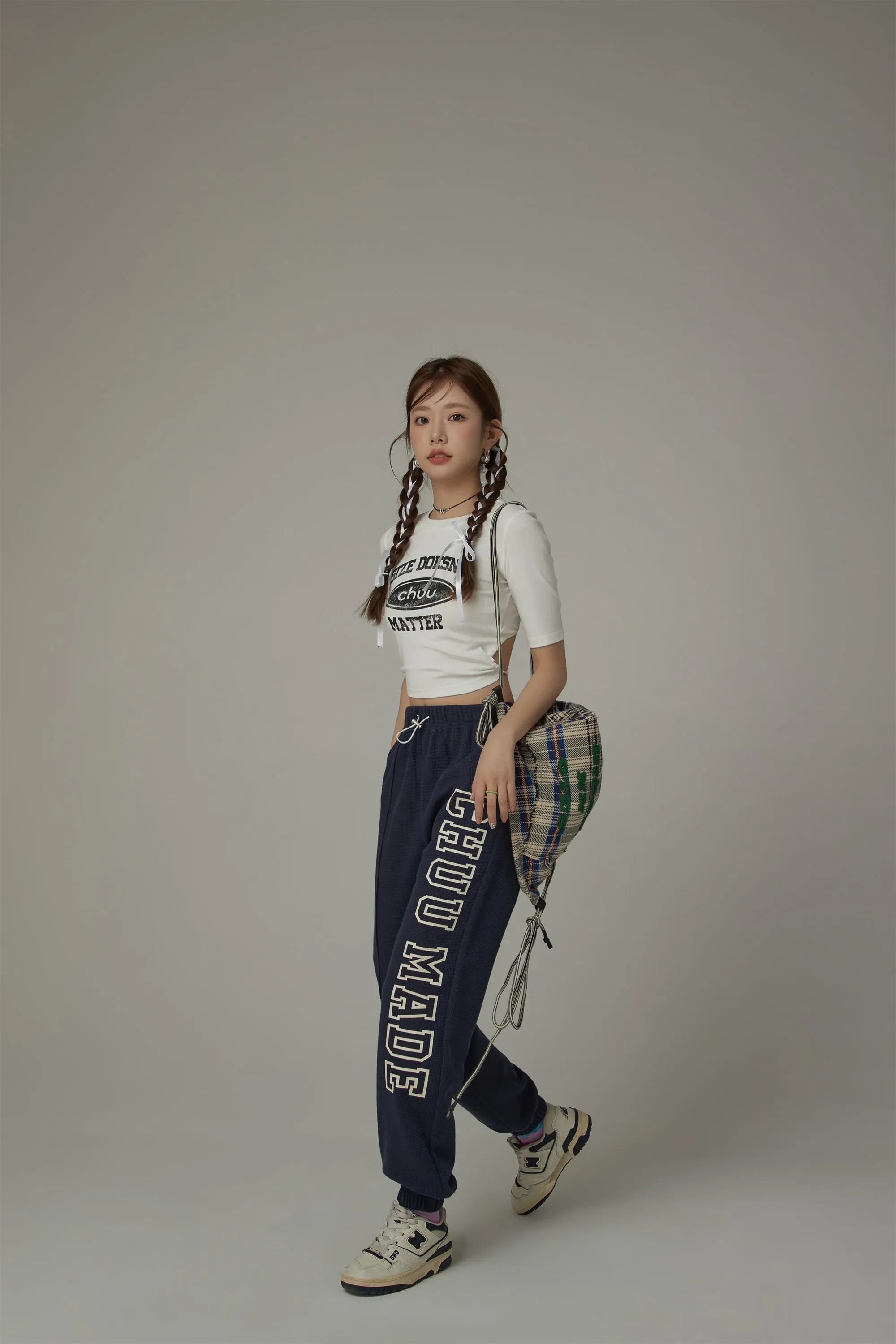 Size Doesnt Matter Back Cut Out Cropped T-Shirt