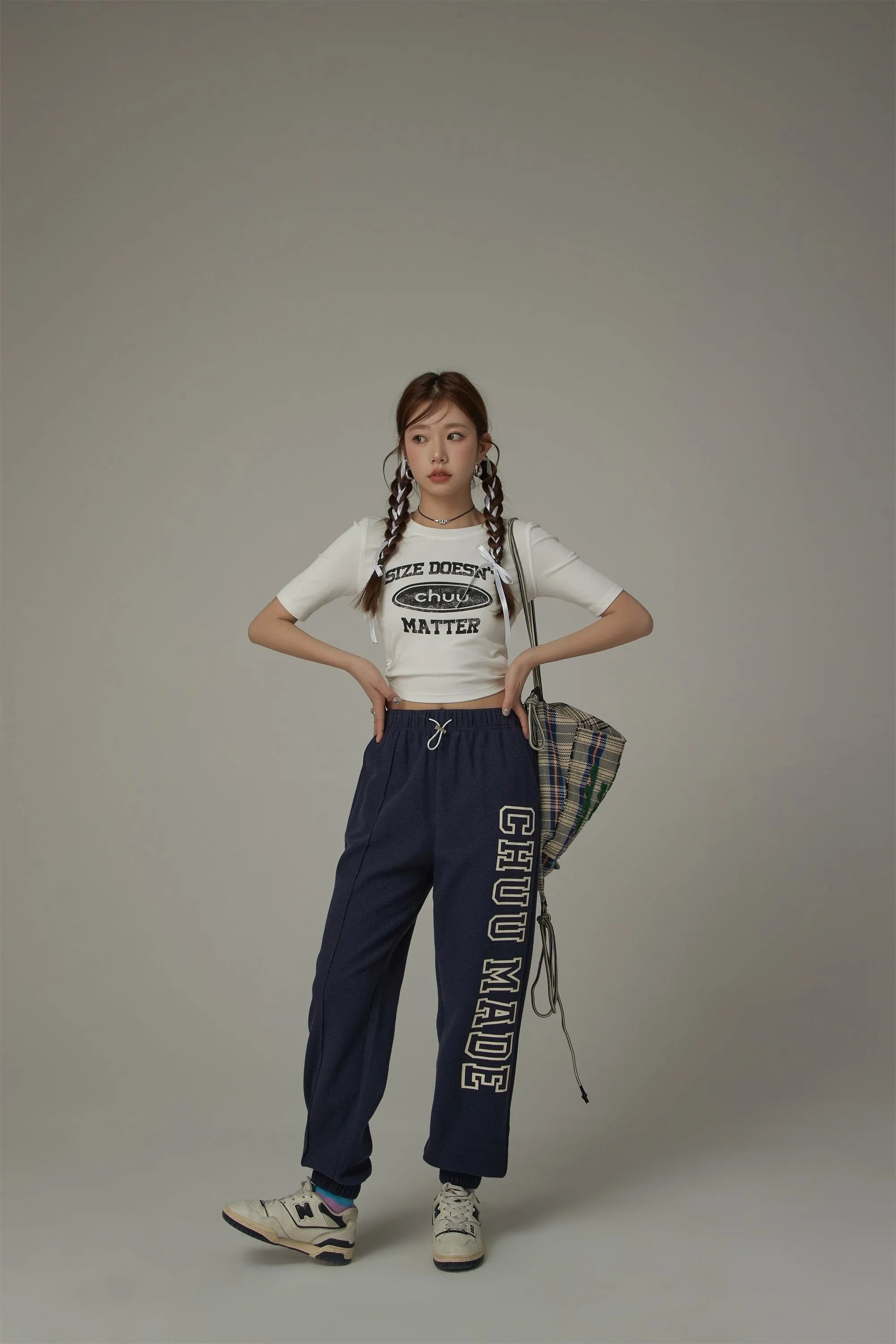 Size Doesnt Matter Back Cut Out Cropped T-Shirt