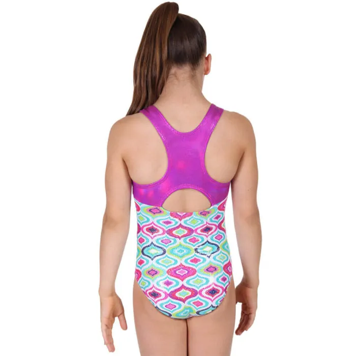 Snowflake Designs - Jeweled Gymnastics Leotard- Child (JEWELEDLEOTARDCONF) - Multicolor