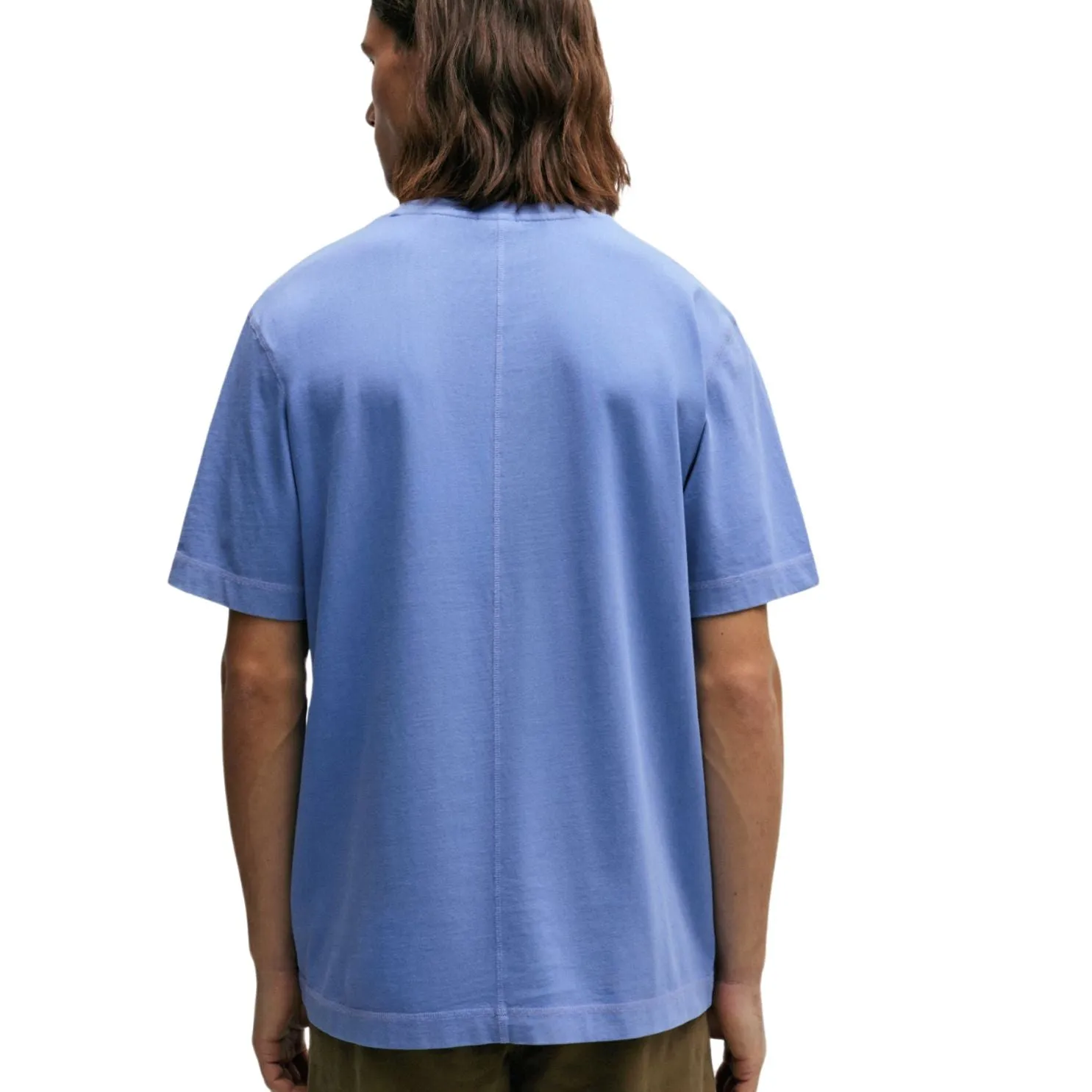 Te_BosslogoRaw Garment-Dyed Cotton T-Shirt 50505257