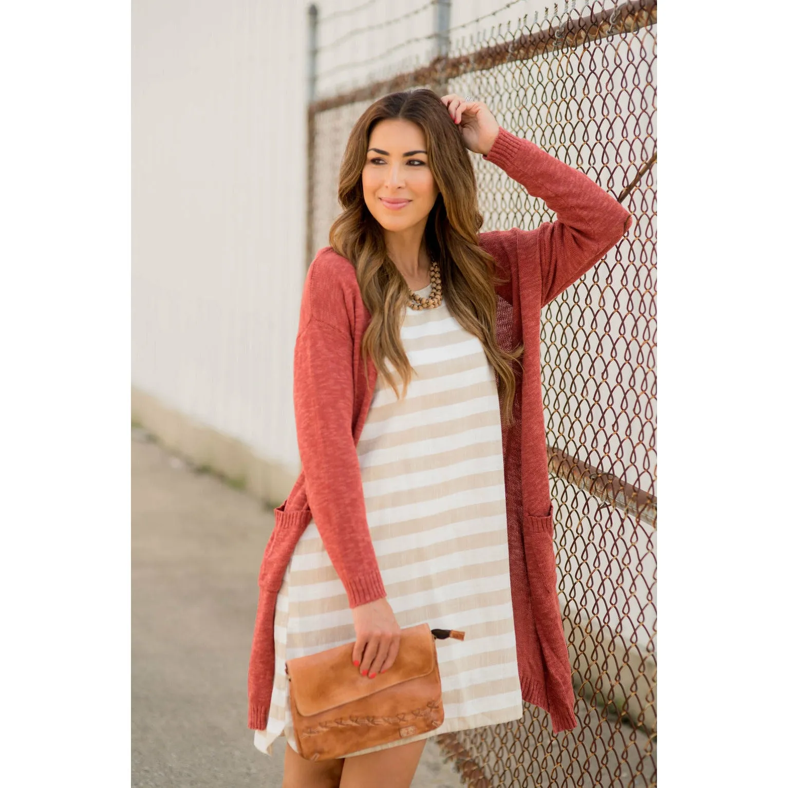 Textured Tissue Tunic Cardigan