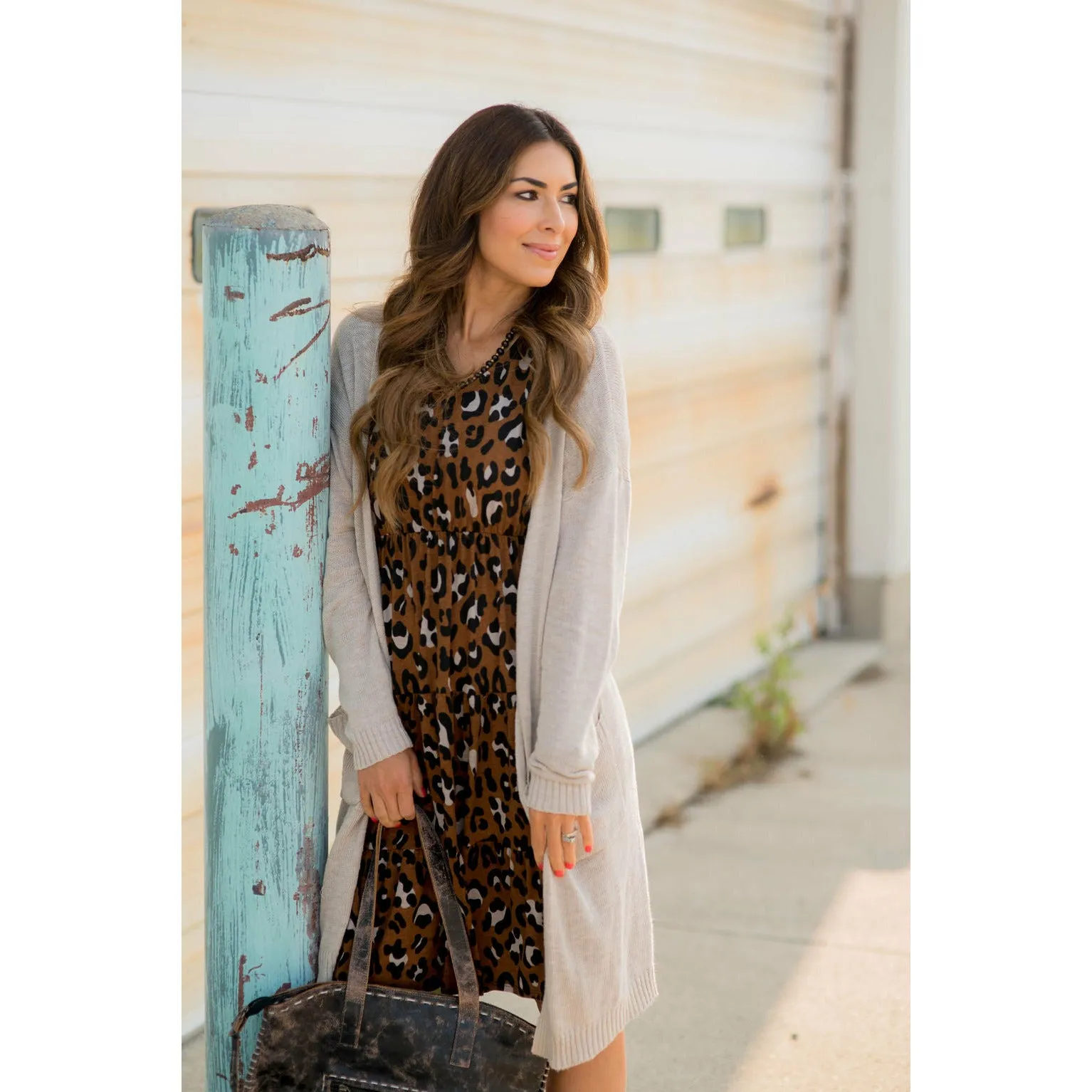 Textured Tissue Tunic Cardigan