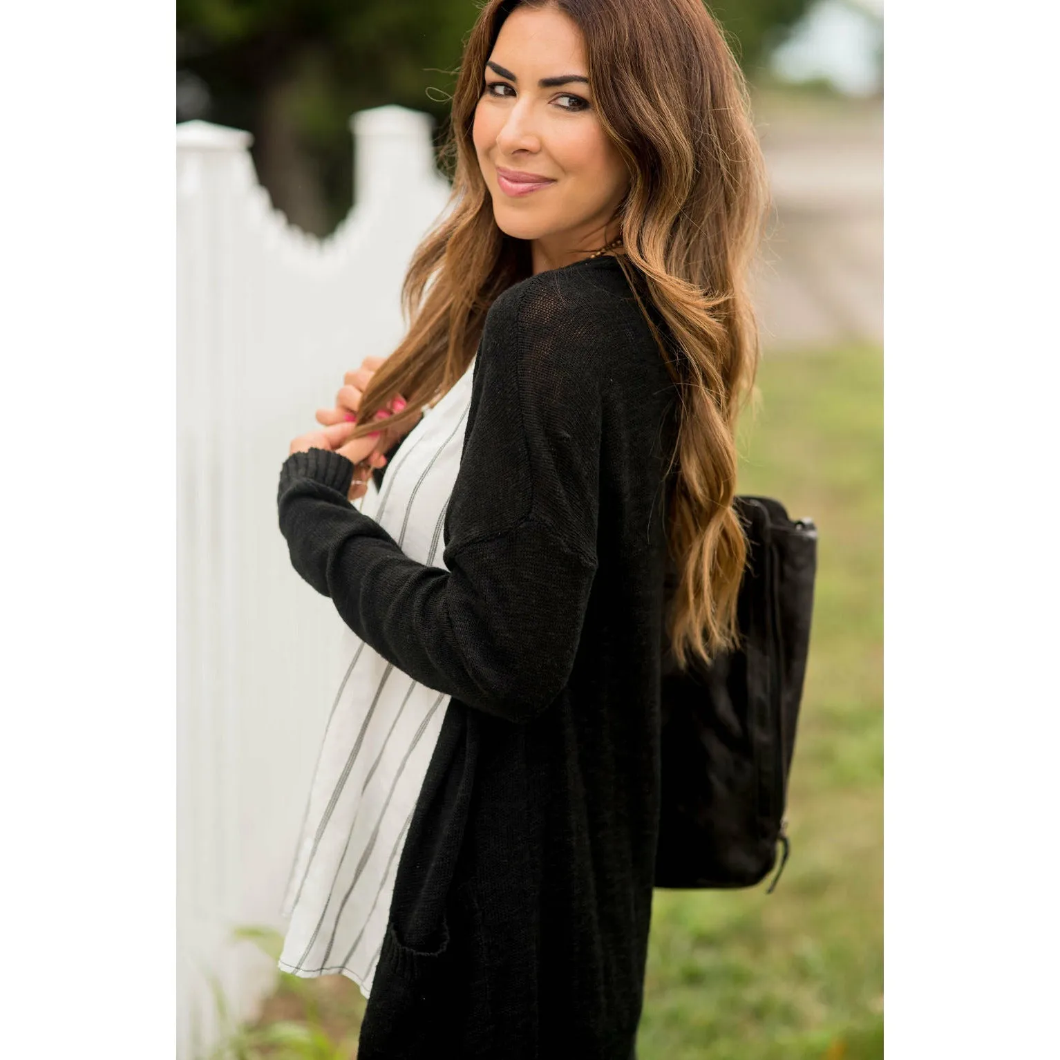 Textured Tissue Tunic Cardigan